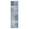 World Rug Gallery Contemporary Distressed Boxes Weather Resistant Indoor/Outdoor Runner Rug 2' x 7' Blue 4032BLUE2X7 - alternate 6